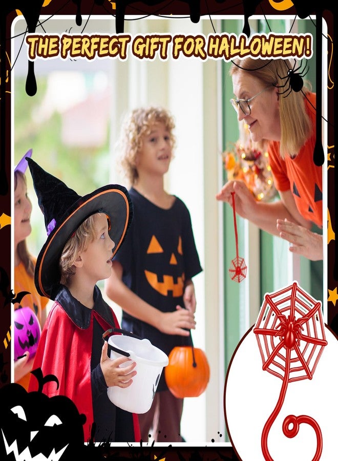 JellyArch 30 Pcs Sticky Spider Web Party Favors Bulk for Kids Halloween Goodie Bag Stuffers Easter Basket Stuffers Egg Fillers for Classroom Prizes Birthday Party Supplies, Blue Red Black - Image 5
